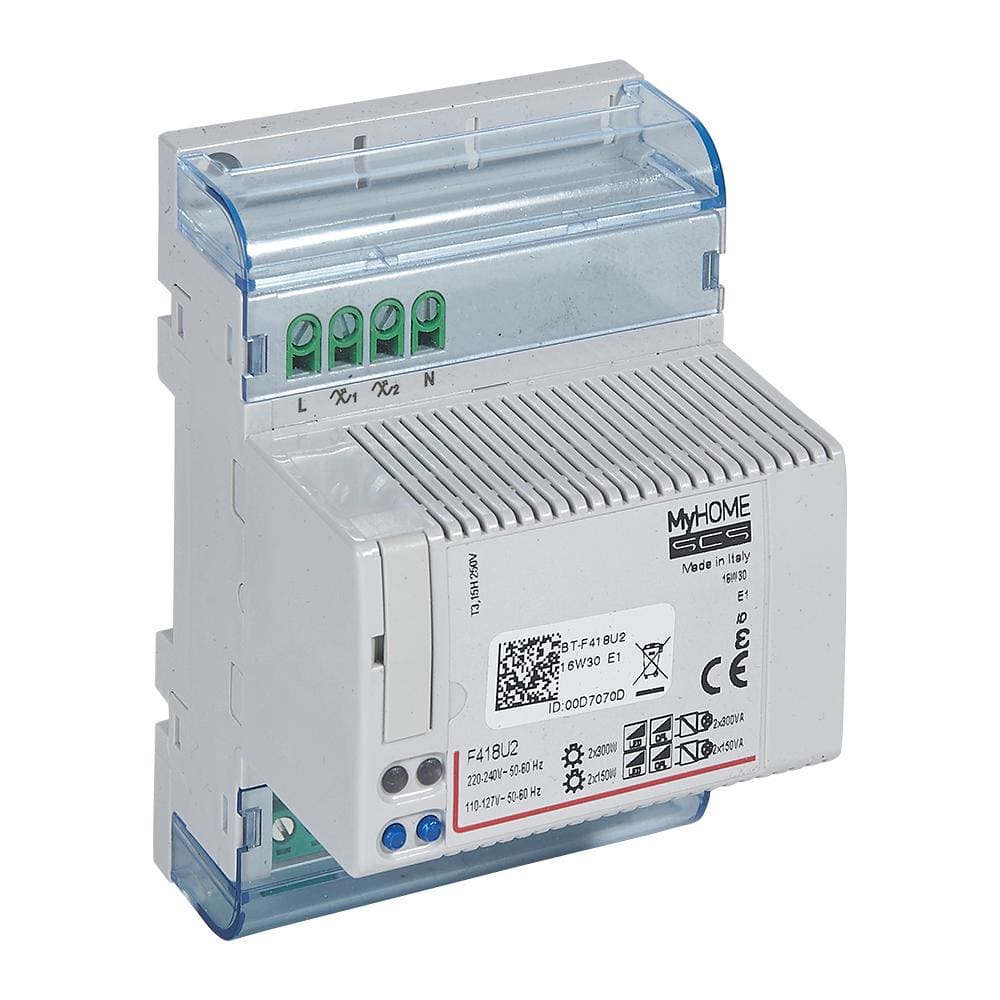 BTICINO - Actuador/regulador 2 canales para LED y lámpara de ahorro de energía MyHOME - 4 módulos