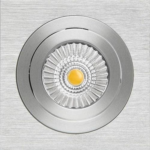 NEXIA - DOWNLIGHT CUADRADO INOXS ROTATIVO 90x90x55mm BLANCO
