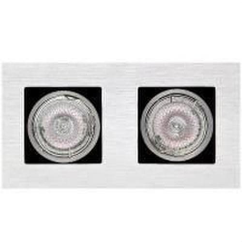 NEXIA - Downlight cuadrado LUMI 2 lámparas QPAR-CB 50W blanco