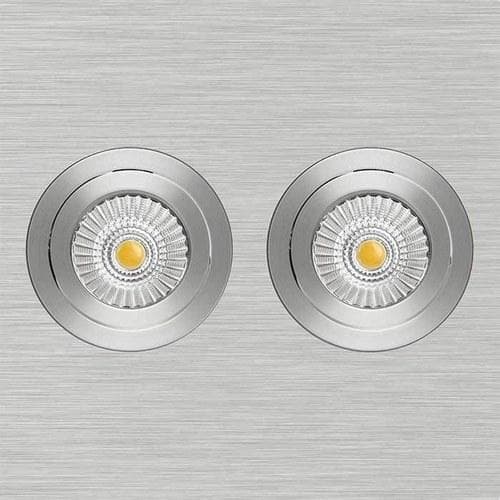 NEXIA - DOWNLIGHT CUADRADO ROTATIVO INOXS 2 LAMPARA ALUMINIO INOXIDABLE