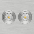 NEXIA - DOWNLIGHT CUADRADO ROTATIVO INOXS 2 LAMPARA ALUMINIO INOXIDABLE