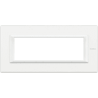 BTICINO - Placa embellecedora recta Axolute de color Blanco Axolute - 6 módulos