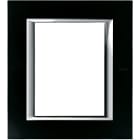 BTICINO - Placa embellecedora recta Axolute de color Cristal Noche - 3+3 módulos