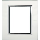 BTICINO - Placa embellecedora recta Axolute de color Cristal Espejo - 3+3 módulos