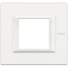 BTICINO - Placa embellecedora recta Axolute de color Blanco Axolute - 2 módulos