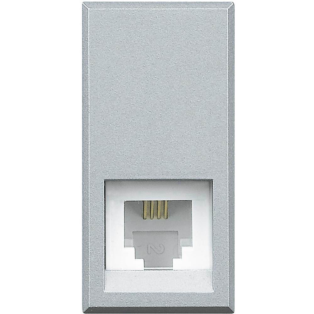 BTICINO - Base teléfono RJ11 Axolute - 4 contactos - Tech - 1 módulo