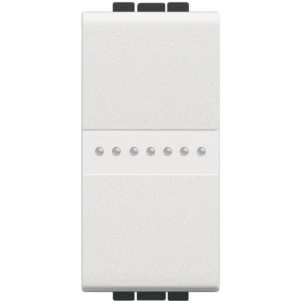 BTICINO - Cruzamiento axial Livinglight iluminable 16 AX-250 V~ - borne a tornillo - 1 módulo - Blanco