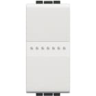 BTICINO - Cruzamiento axial Livinglight iluminable 16 AX-250 V~ - borne a tornillo - 1 módulo - Blanco