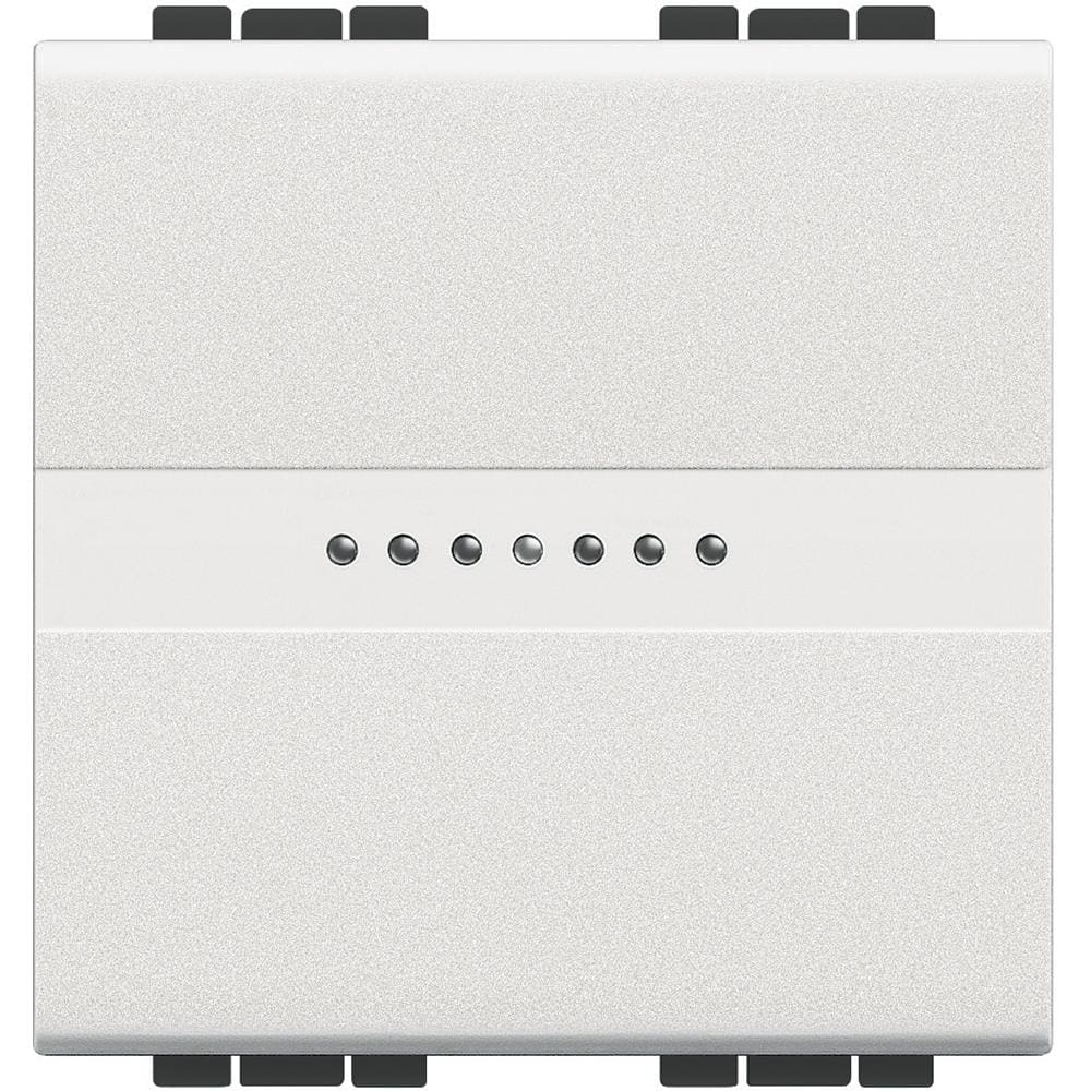 BTICINO - Cruzamiento axial Livinglight iluminable 16 AX-250 V~ - borne a tornillo - 2 módulos - Blanco
