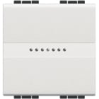 BTICINO - Cruzamiento axial Livinglight iluminable 16 AX-250 V~ - borne a tornillo - 2 módulos - Blanco