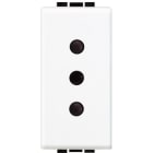 BTICINO - Base 2P+T Livinglight - estándar italiano - conexión por tornillos - Blanco - 1 módulo