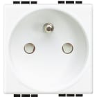BTICINO - Base 2P+T Livinglight - estándar francés - conexión por tornillos - Blanco - 2 módulos