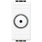 BTICINO - Regulador rotativo Livinglight con conmutador incorporado - 60-500 W RL - 1 módulo - Blanco