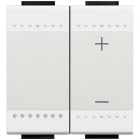 BTICINO - Regulador por pulsación Livinglight - 30-600 W RL - 2 módulos - Blanco