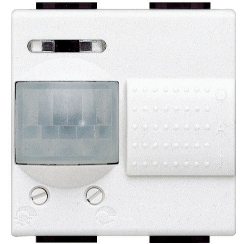 BTICINO - Detector de 3 hilos con neutro con exclusión Livinglight - 2 módulos - Blanco