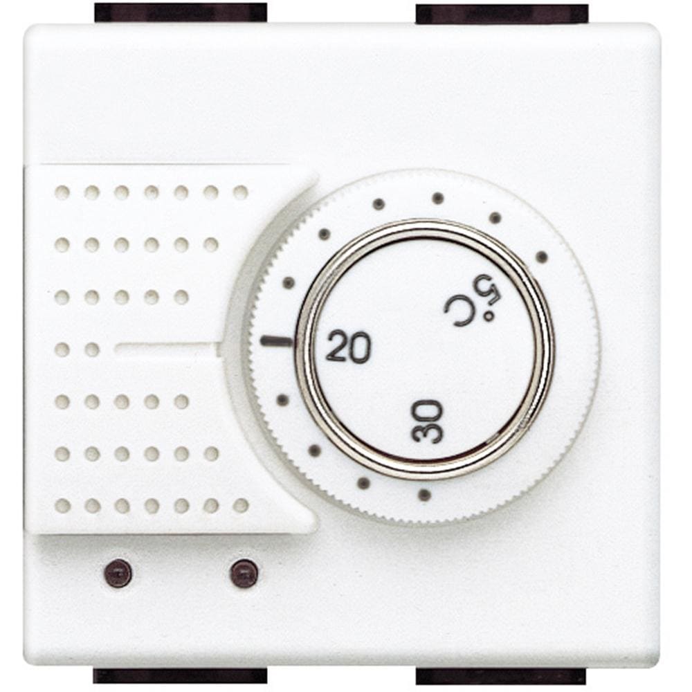 BTICINO - Termostato de ambiente electrónico Livinglight - 2 módulos - Blanco