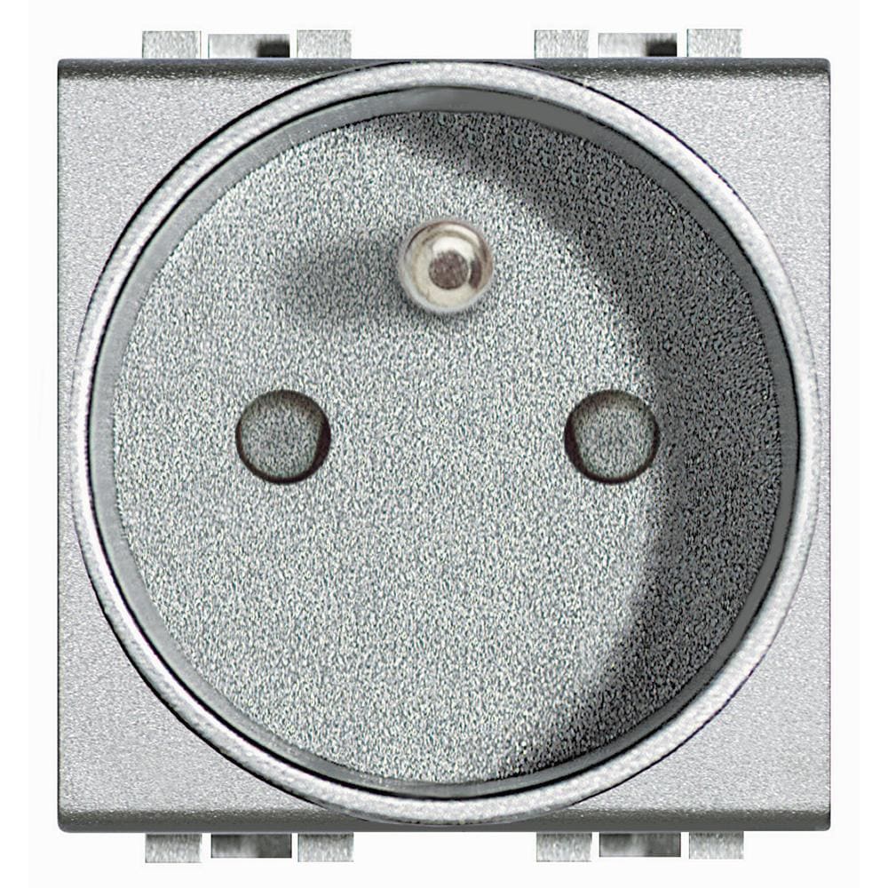 BTICINO - Base 2P+T Livinglight - estándar francés - conexión por tornillos - Tech - 2 módulos