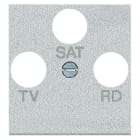 BTICINO - Frontal TV-R-SAT universal Livinglight - Tech - 2 módulos