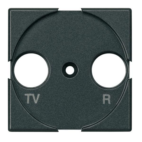 BTICINO - Frontal TV-R universal Axolute - Antracita - 2 módulos