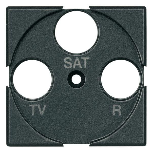 BTICINO - Frontal TV-R-SAT universal Axolute - Antracita - 2 módulos