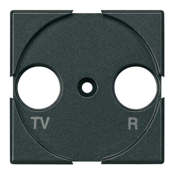 BTICINO - Frontal TV/R-SAT universal Axolute - Antracita - 2 módulos