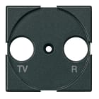 BTICINO - Frontal TV/R-SAT universal Axolute - Antracita - 2 módulos