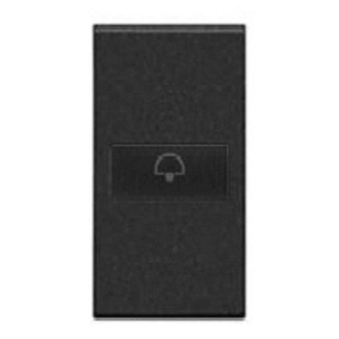 BTICINO - Tecla axial Livinglight símbolo timbre - 1 módulo - Antracita