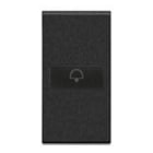 BTICINO - Tecla axial Livinglight símbolo timbre - 1 módulo - Antracita