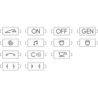 BTICINO - Kit de pictogramas por tipo, iluminables con símbolos genéricos - Antracita