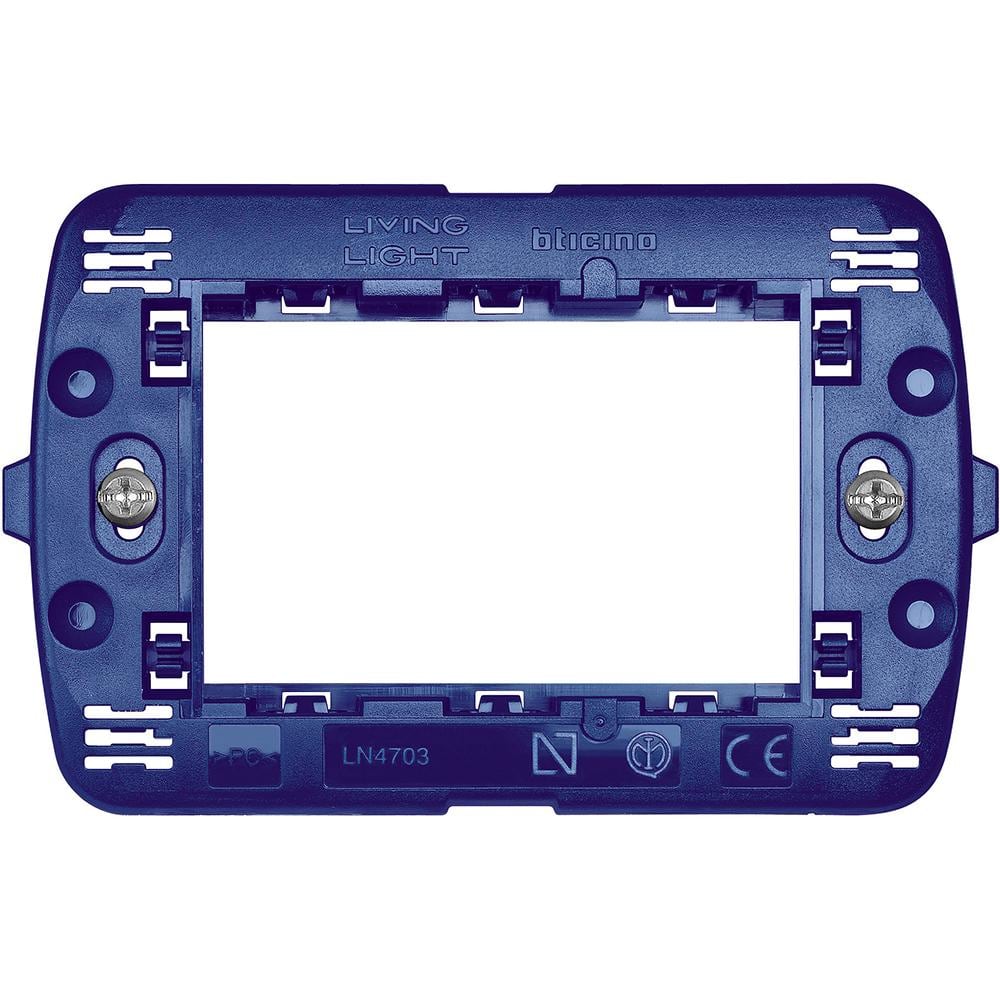 BTICINO - Soporte de tornillos para placas Livinglight 3 módulos