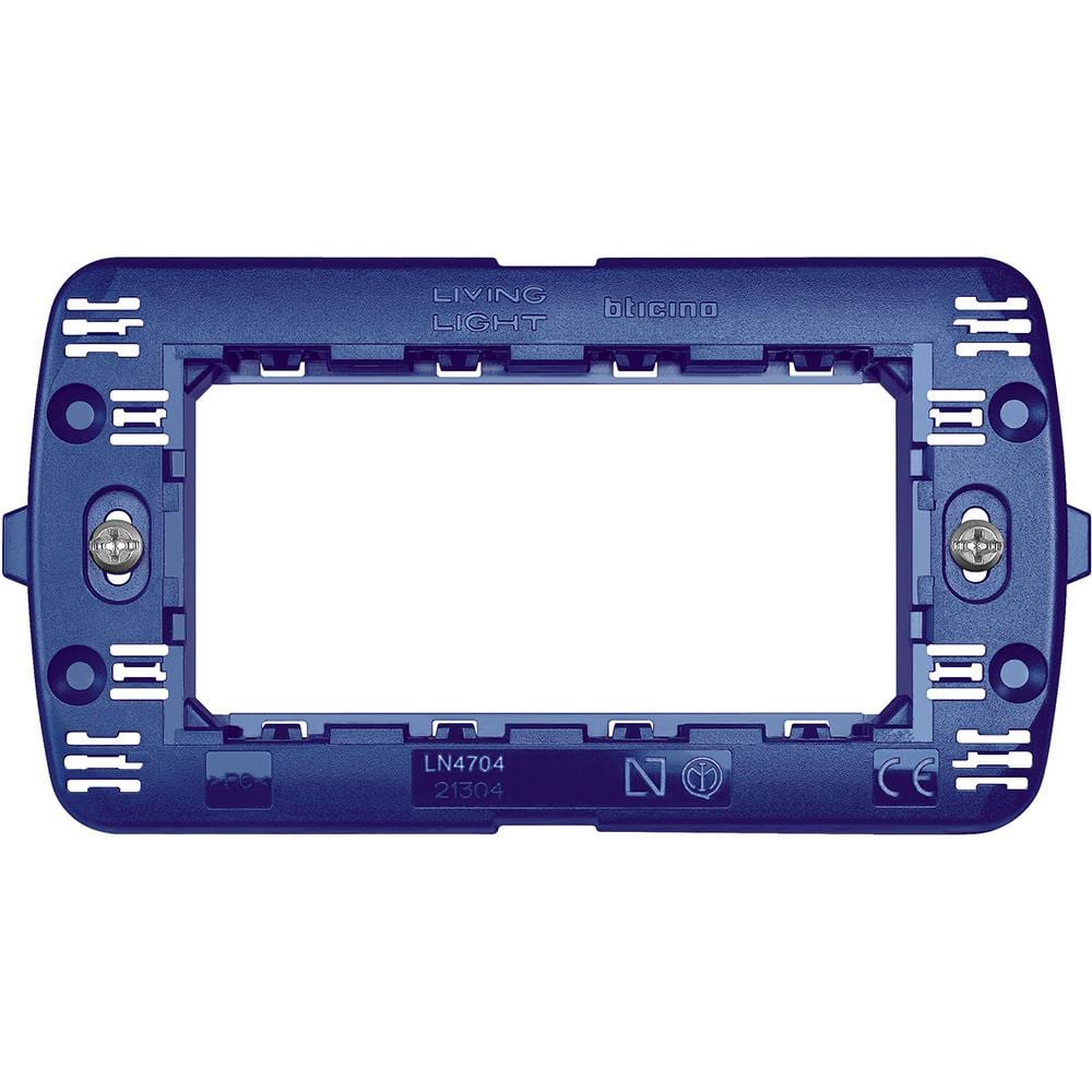 BTICINO - Soporte a tornillos para placas Livinglight - 4 módulos