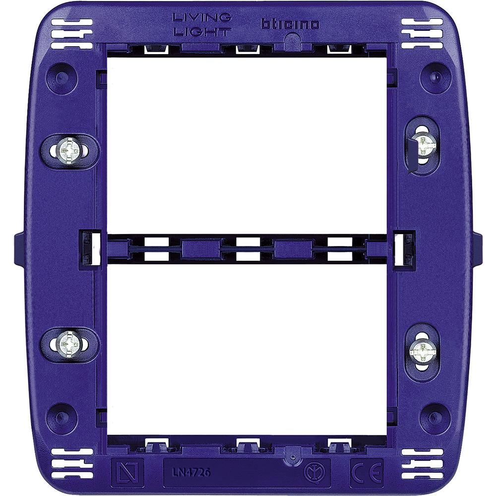 BTICINO - Soporte de tornillos para placas Livinglight 3 + 3 módulos
