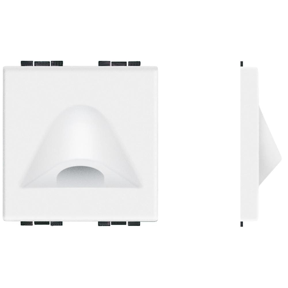 BTICINO - Salida de cables Livinglight Ø 9mm - 2 módulos - Blanco