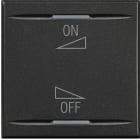 BTICINO - Tecla Axolute MyHOME - dif. de sonido regulación ON/OFF -2 módulos - Antracita