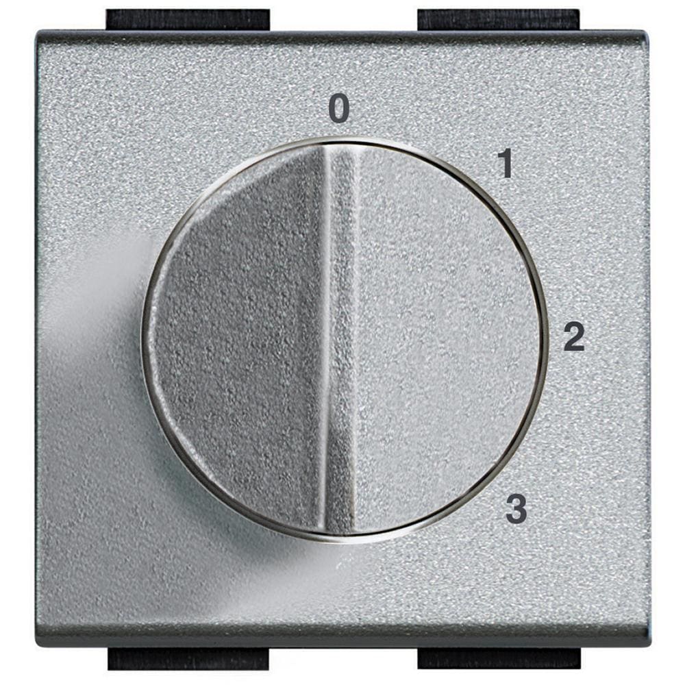 BTICINO - Conmutador Livinglight 4 posiciones / ventiladores - 2 módulos - Tech