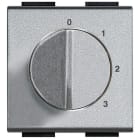 BTICINO - Conmutador Livinglight 4 posiciones / ventiladores - 2 módulos - Tech