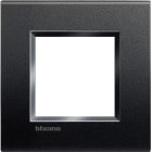 BTICINO - Placa embellecedora Livinglight de color Antracita - 2 módulos