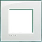 BTICINO - Placa embellecedora Livinglight de color Aguamarina - 2 módulos