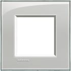 BTICINO - Placa embellecedora Livinglight de color Gris hielo - 2 módulos