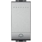 BTICINO - Pulsador luminoso Livinglight símbolo campana 10A - 250 V~ - borne auto - 1 módulo - Tech