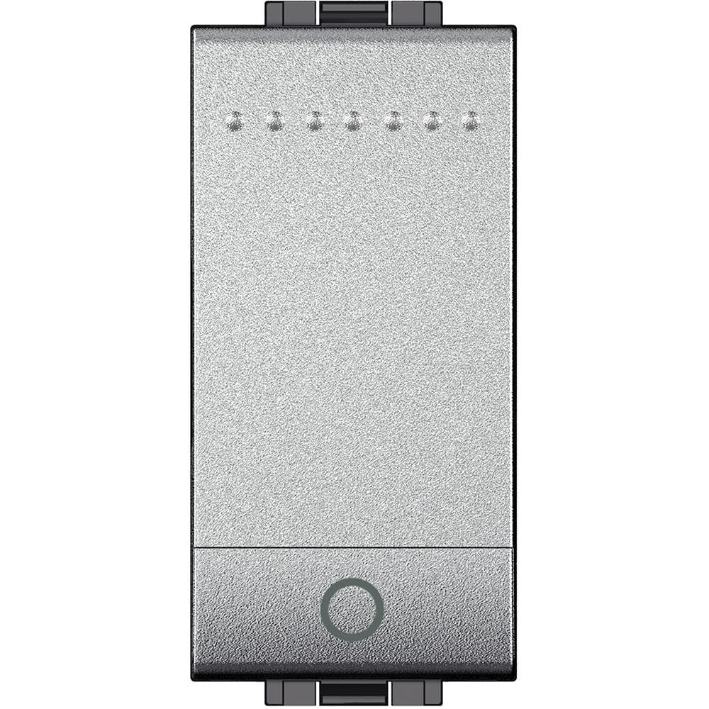 BTICINO - Pulsador luminoso Livinglight símbolo lámpara 10A - 250 V~ - borne auto - 1 módulo - Tech