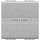 BTICINO - Cruzamiento axial Livinglight iluminable 16 AX-250 V~ - borne a tornillo - 2 módulos - Tech