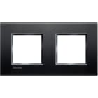 BTICINO - Placa embellecedora Livinglight de color Antracita - 2 x 2 módulos
