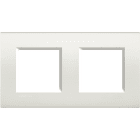 BTICINO - Placa embellecedora Livinglight de color Blanco - 2 x 2 módulos