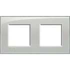 BTICINO - Placa embellecedora Livinglight de color Gris hielo - 2 x 2 módulos