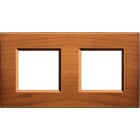 BTICINO - Placa embellecedora Livinglight de color Cerezo Americano - 2 x 2 módulos