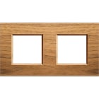 BTICINO - Placa embellecedora Livinglight de color Nogal - 2 x 2 módulos