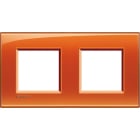 BTICINO - Placa embellecedora Livinglight de color Naranja Deep - 2 x 2 módulos