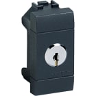 BTICINO - Conmutador de llave Livinglight - llaves diferentes - 1 módulo - Antracita