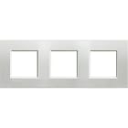 BTICINO - Placa embellecedora Livinglight de color Plata - 2 x 3 módulos